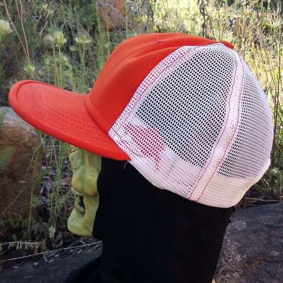 Deadstock Vintage AJD Blank Two Tone Snap Trucker Hat - Picture 2 of 6